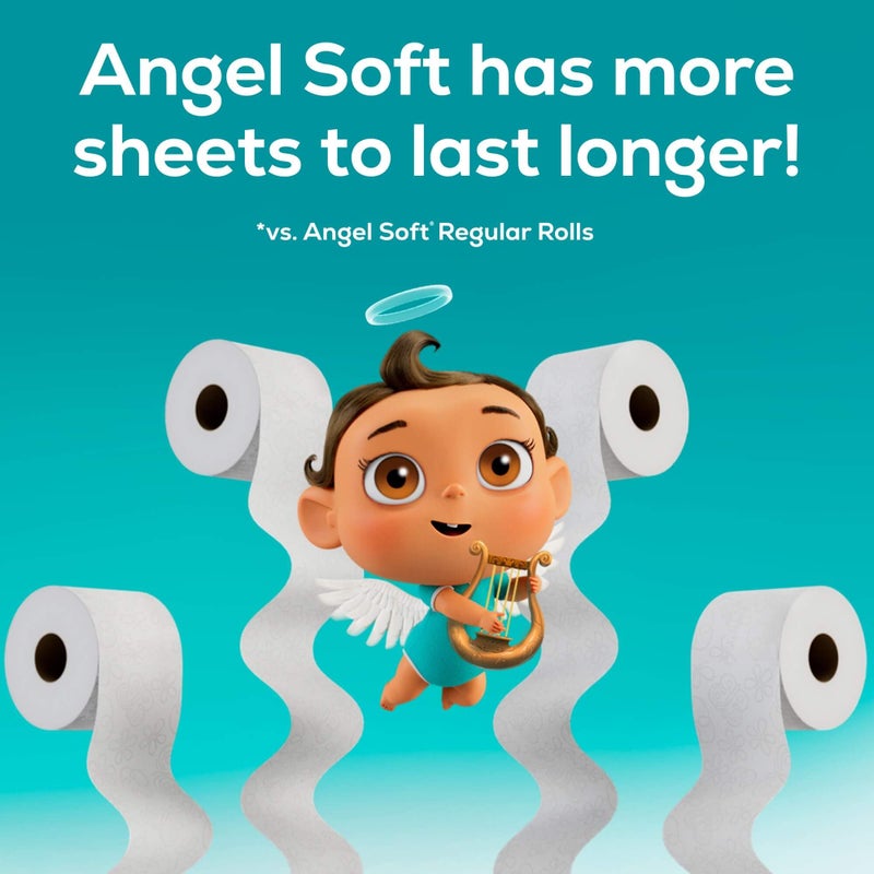 Angel Soft Toilet Paper  12 Mega Rolls = 48 Regular Rolls  Soft and Strong Toilet Tissue - Image 5